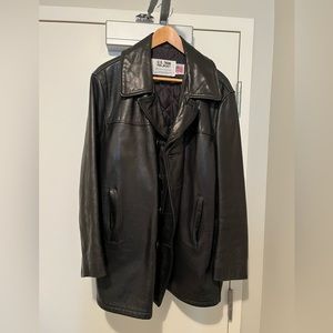 Brand New, never worn 100% leather pea jacket from Shott NYC